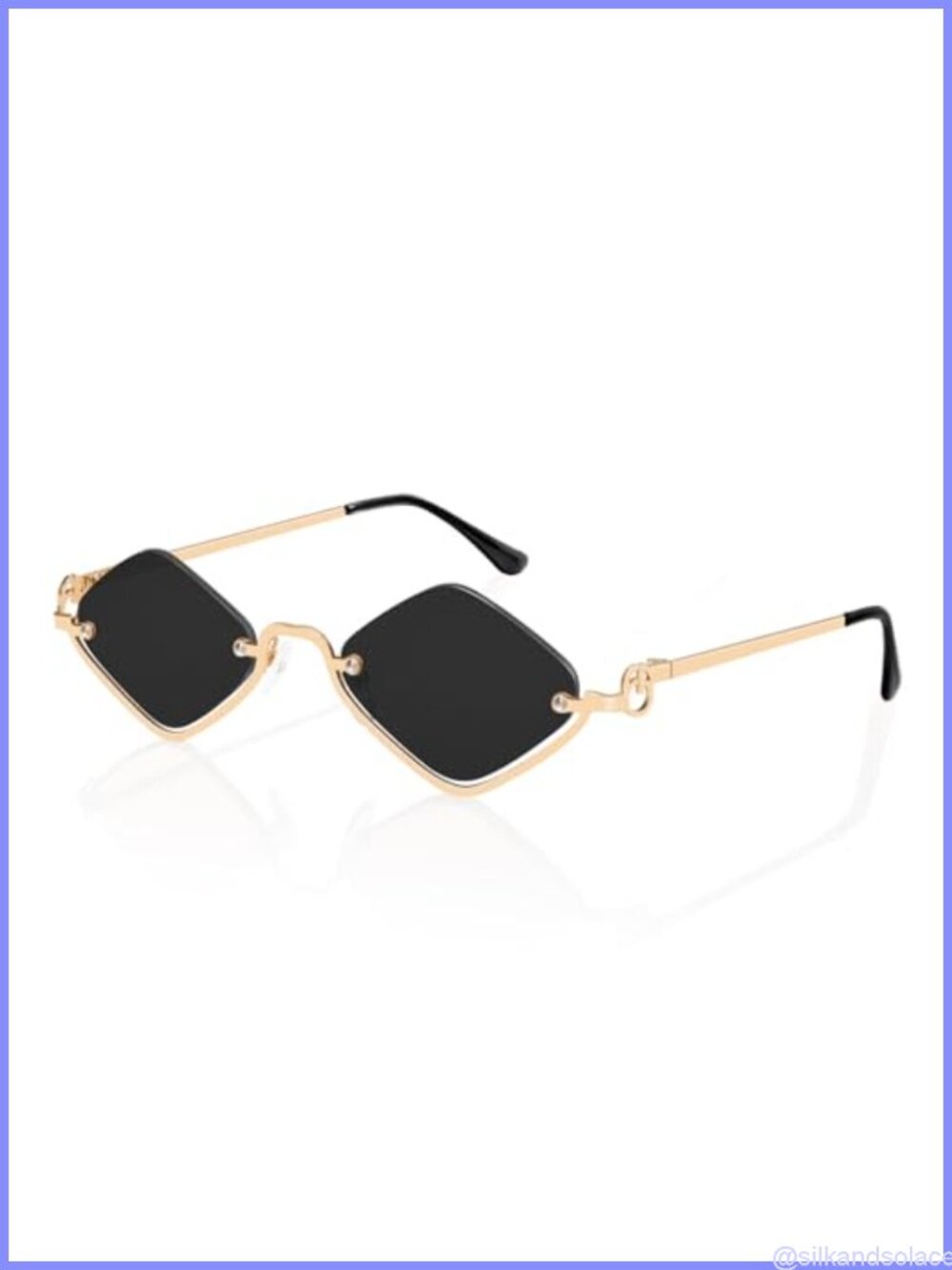 Unbranded Retro Y2k Semi-Rimless Acetate Metal Sunglasses UV400 Women Men